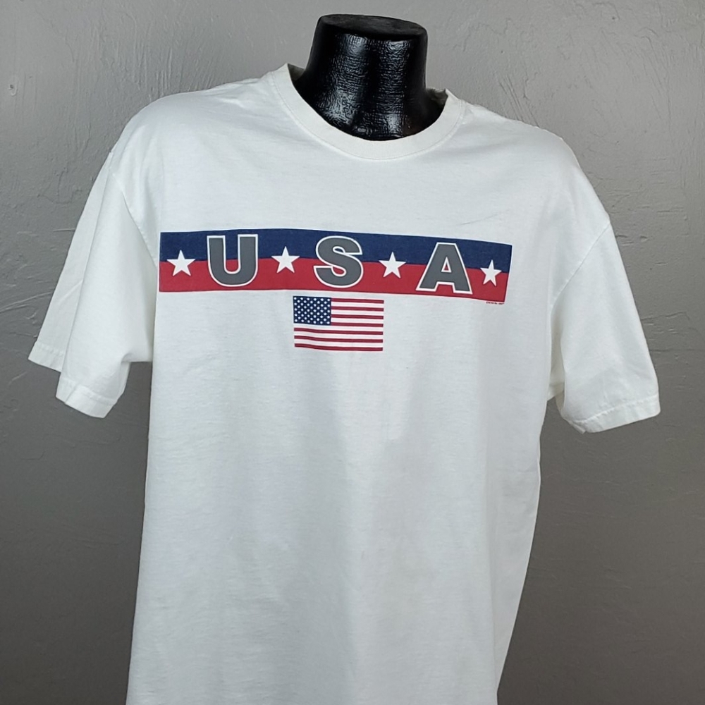 Sonoma life style t-shirt graphic USA cotton adult women men short sleeve size L